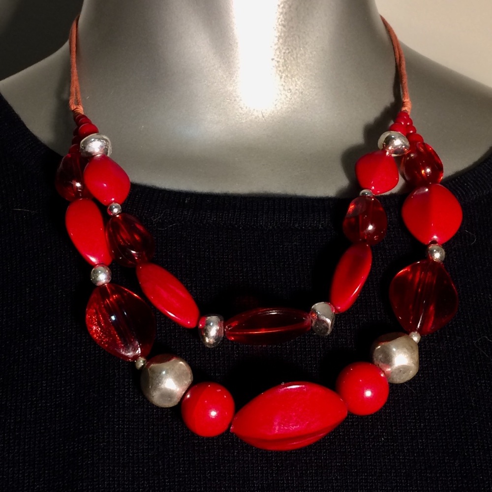 Beautiful Red Beaded Necklace